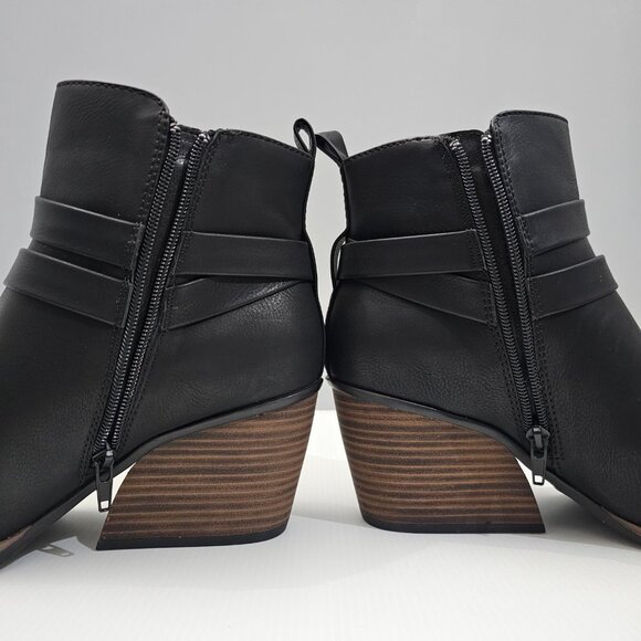 NEW Korks Kork Ease Heidi Ankle Bootie Womens 9.5 Black Block Heel Fall Everyday - Picture 4 of 14